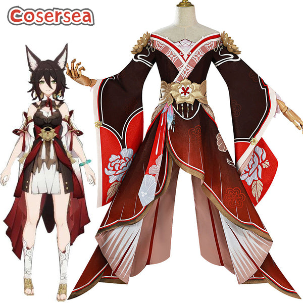 Cosersea Game Honkai: Star Rail Tingyun Fugue Cosplay Costume With Tails
