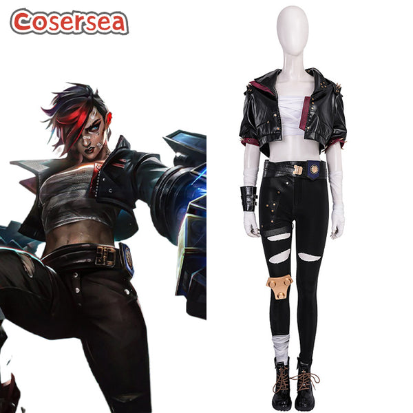 Game LOL Season 2 Arcane Vi Cosplay Costume
