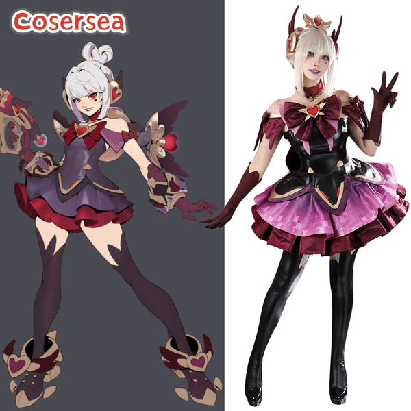 Cosersea Game Overwatch Magical Girl Juno Halloween Women Dress Cosplay Costume