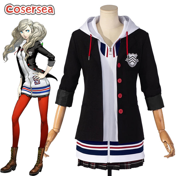 Game Persona 5 Ann Takamaki Halloween School Uniform Cosplay Costume