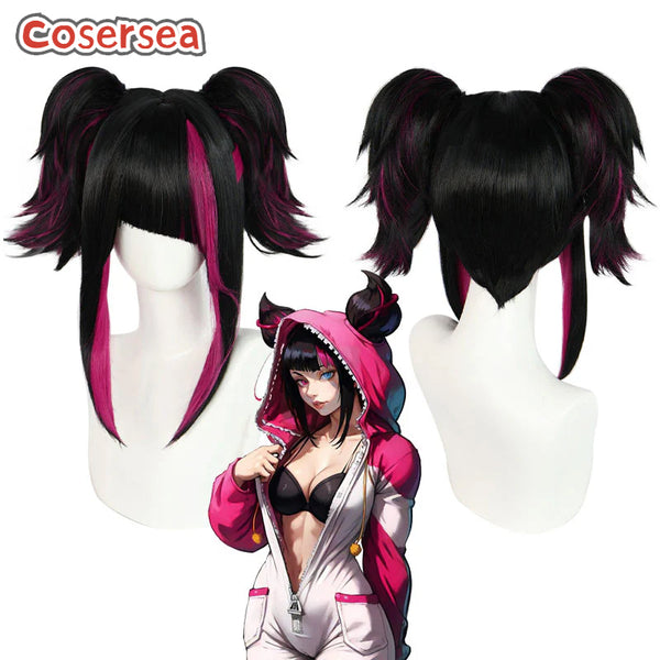 Game Street Fighter 6 Juri Outfit Cosplay Wigs