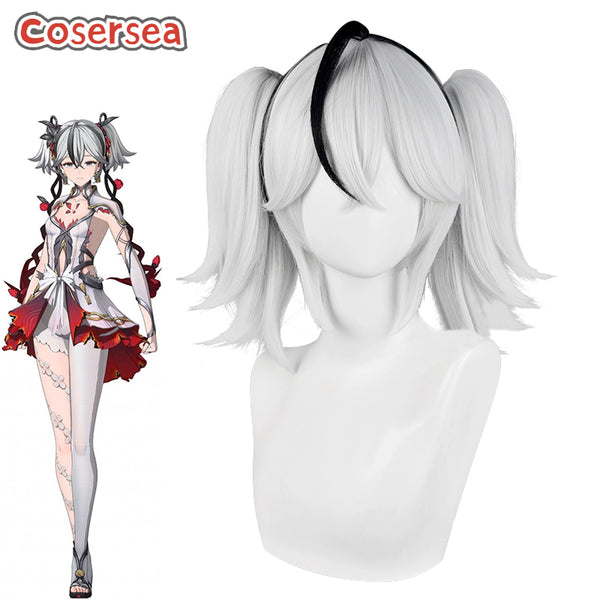 Game Wuthering Waves Camellya 30cm Ponytail Cosplay Wigs