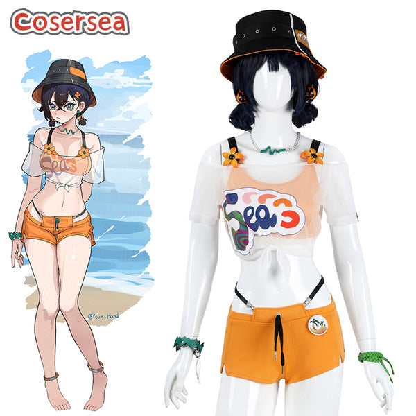Cosersea Game Zenless Zone Zero Belle Bikini Swimwear Cosplay Costume