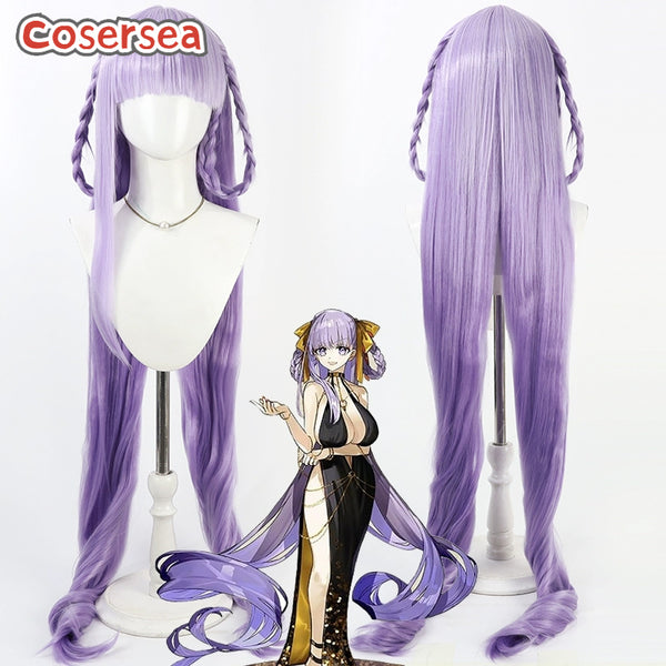 Cosersea Game Fate BB 130cm Long Wavy Light Purple Cosplay Wigs