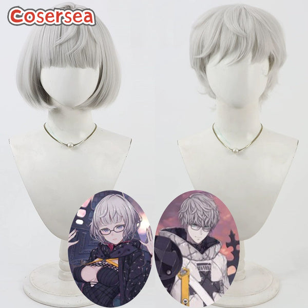 Cosersea Game Fate FGO Jacques de Molay 30cm Short Silver White Cosplay Wigs