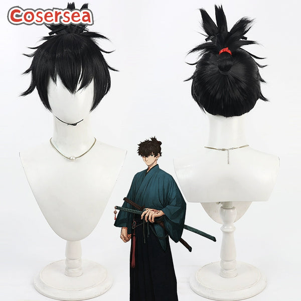 Cosersea Game Fate Samurai Remnant Black Ponytail Cosplay Wigs