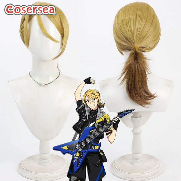 Cosersea Game Helios Rising Heroes Leonard Wright Jr. Blonde Gradient Brown Cosplay Wigs