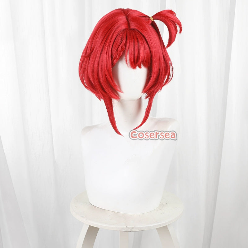 Cosersea Game Honkai: Star Rail Tribbie 30cm Short Red Bobo Cosplay Wi ...