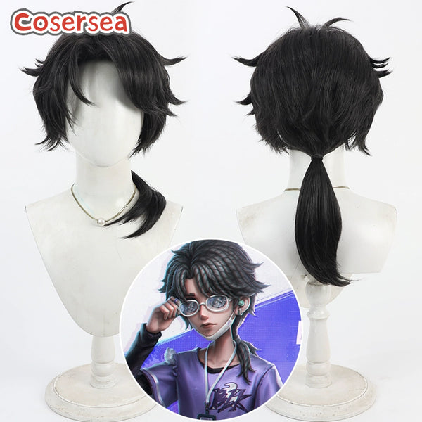 Game Identity V Aesop Carl 55cm Black Cosplay Wigs