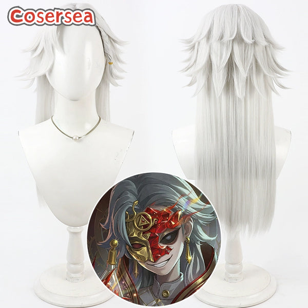 Cosersea Game Identity V Night Watch Ithaqua 60cm Silver White Cosplay Wigs