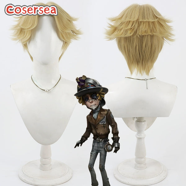 Cosersea Game Identity V Norton Campbell 30cm Dark Blonde Men Cosplay Wigs