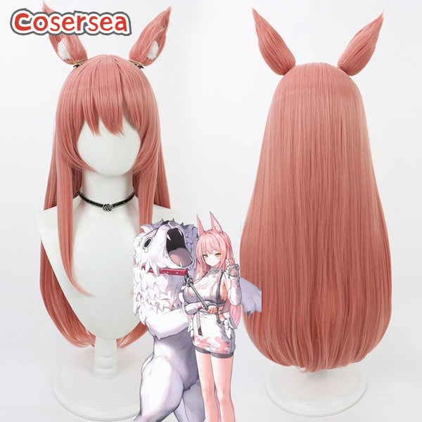 Cosersea Game Nikke The Goddess of Victory Leona 80cm Pink Cosplay Wigs