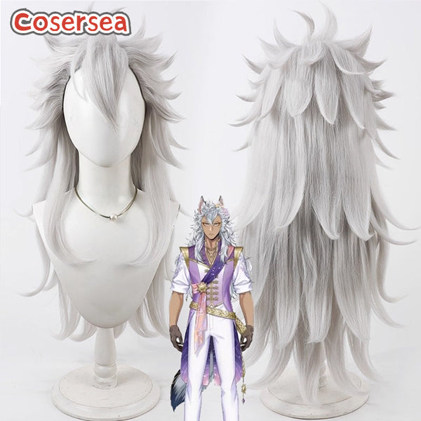 Cosersea Game Twisted Wonderland Jack Howl Silver White Cosplay Wigs