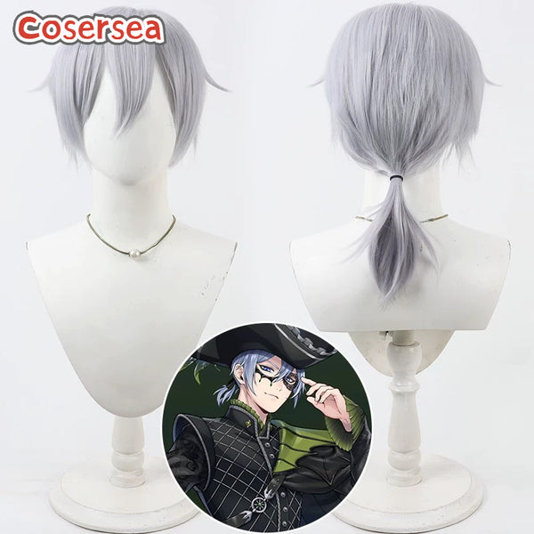 Cosersea Game Twisted Wonderland Silver Masquerade Silver White Cosplay Wigs