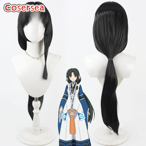 Cosersea Game Utawarerumono Eruruu 80cm Long Straight Black Cosplay Wigs