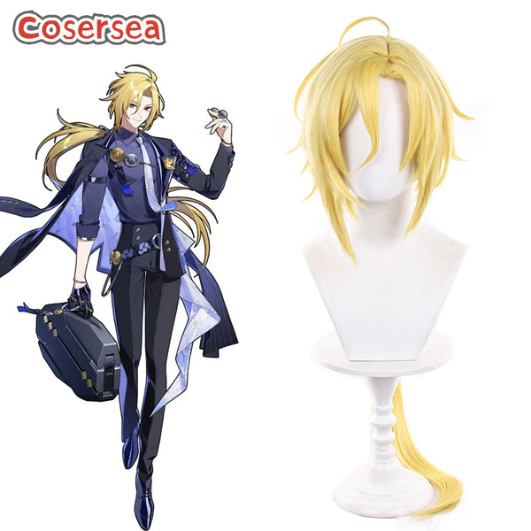 Cosersea Game Zenless Zone Zero Hugo 95cm Long Blonde Cosplay Wigs