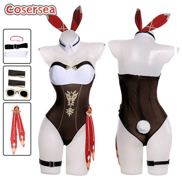 Genshin Impact Amber Bunny Dress Cosplay Costume