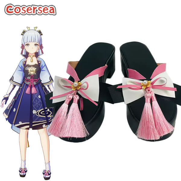 Game Genshin Impact Ayaka Cosplay Shoes