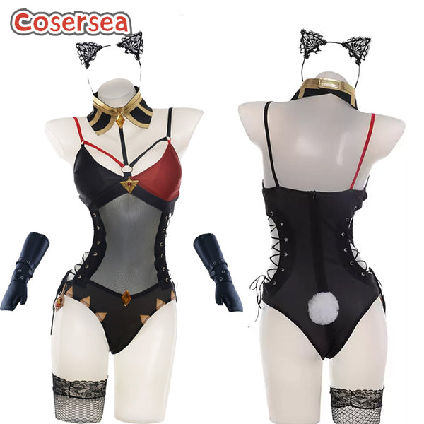 Genshin Impact Dehya Fanart Bunny Cosplay Costume