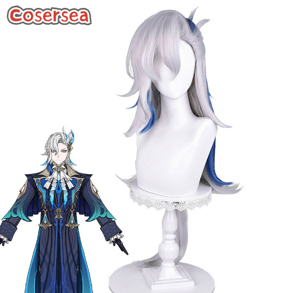 Genshin Impact Fontaine Neuvillette Cosplay Wigs