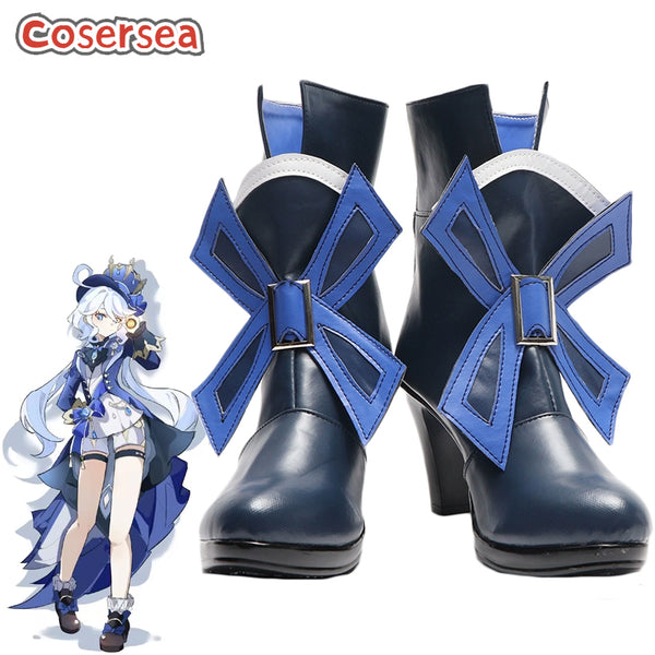Genshin Impact Fontaine Water God Furina Cosplay Shoes