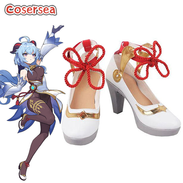 Game Genshin Impact Ganyu Cosplay Shoes