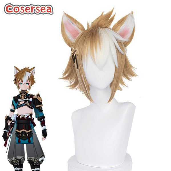 Genshin Impact Gorou Cosplay Wigs