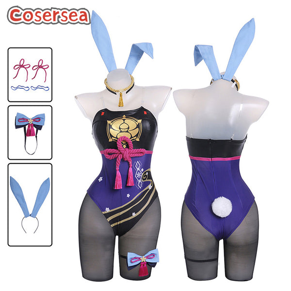 Genshin Impact Kamisato Ayaka Bunny Dress Cosplay Costume