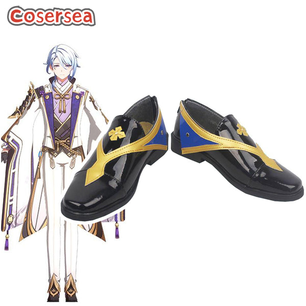 Game Genshin Impact Kamisato Ayato Cosplay Shoes