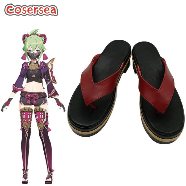 Game Genshin Impact Kuki Shinobu Cospaly Shoes