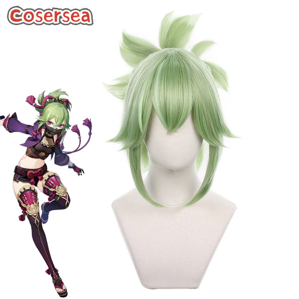 Genshin Impact Kuki Shinobu Cosplay Wigs