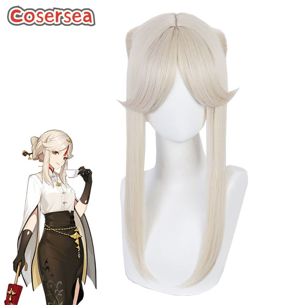 Genshin Impact Pizza Hut Ningguang Cosplay Wigs