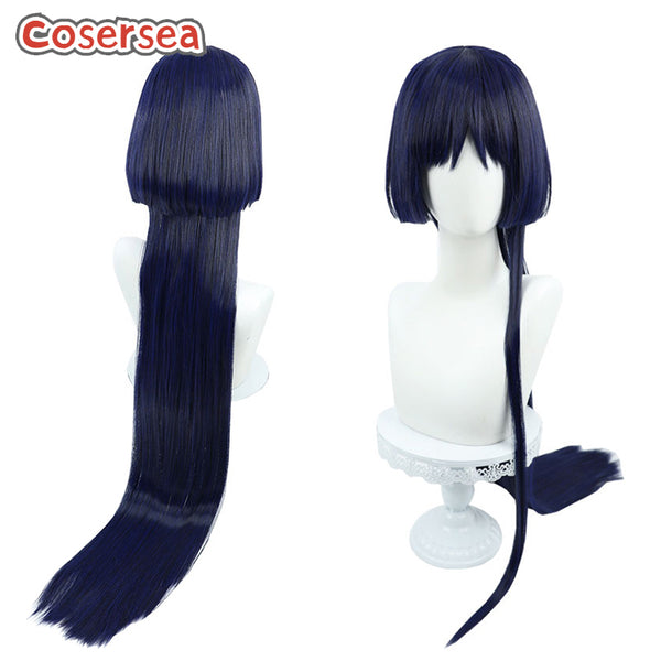 Genshin Impact Scaramouche 100cm Blue Cosplay Wigs