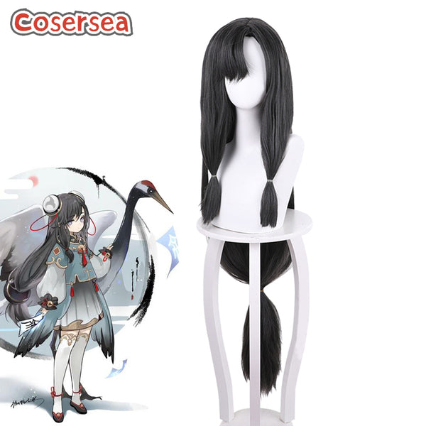 Genshin Impact Shenhe 105cm Long Black Cosplay Wigs
