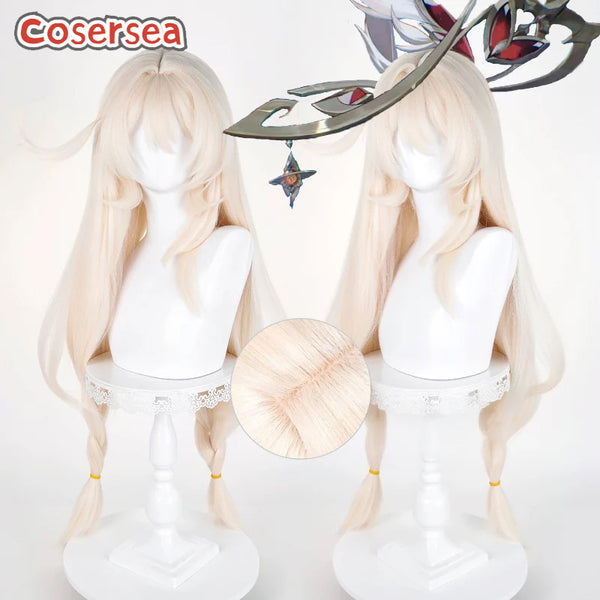 Cosersea Genshin Impact Alice 98cm Light Blonde Halloween Cosplay Wigs