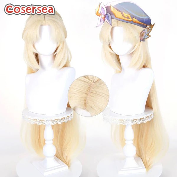 Cosersea Genshin Impact Nicole Reeyn 100cm Blonde Mixed Blue Cosplay Wigs