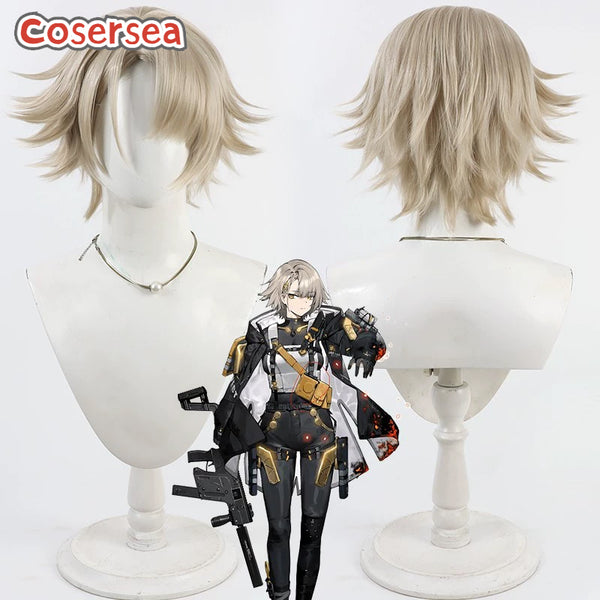 Cosersea Game Girls' Frontline 2: Exilium Vector 30cm Short Light Brown Cosplay Wigs