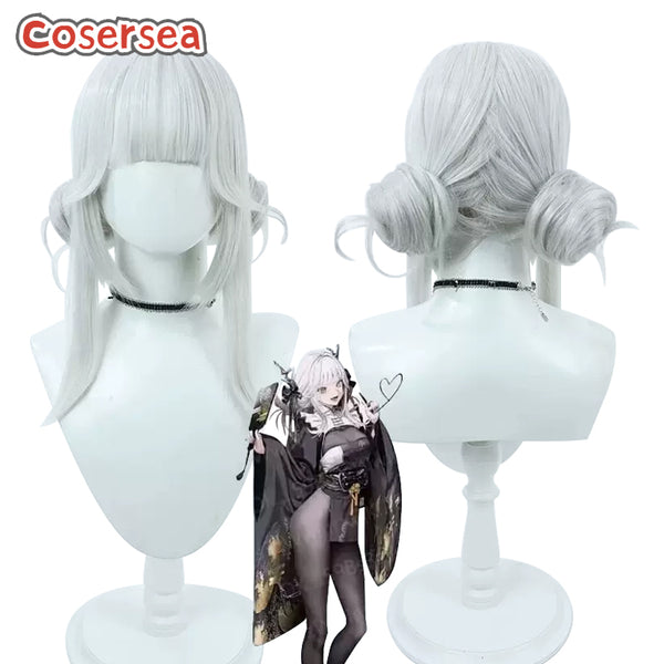 Goddess of Victory: Nikke Blanc 45cm Silver White Cosplay Wigs