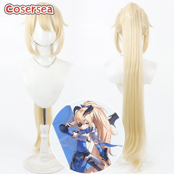 Goddess of Victory: Nikke Guillotine 90cm Blonde Ponytail Cosplay Wigs