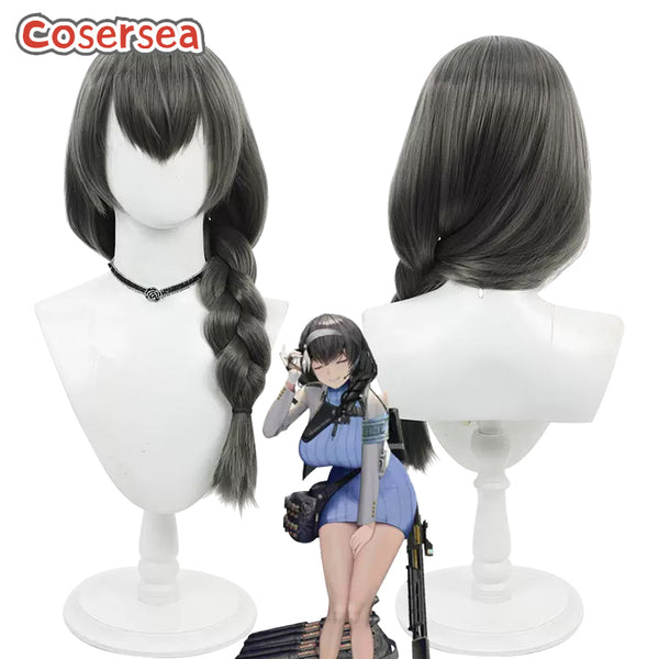 Goddess of Victory: Nikke Mary 60cm Dark Gray Braided Cosplay Wigs
