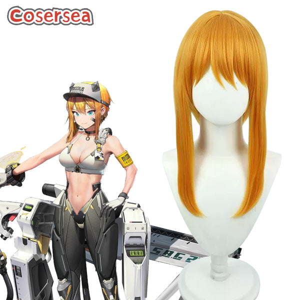 Goddess of Victory: Nikke Maxwell 45cm Orange Cosplay Wigs