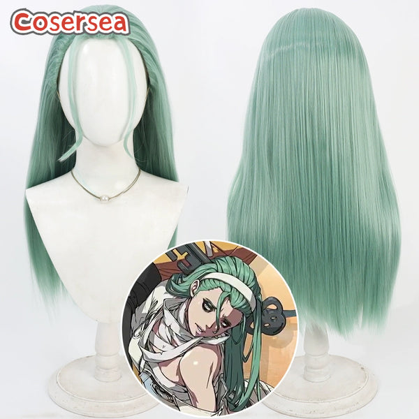 Guilty Gear Strive A.B.A 60cm Long Green Cosplay Wigs