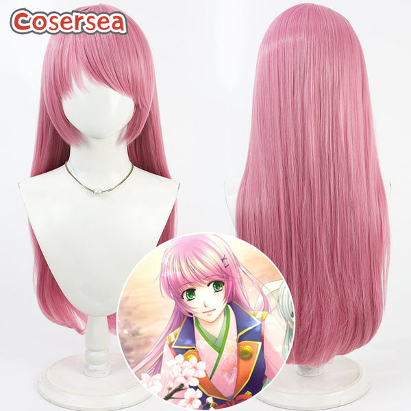 Cosersea Harukanaru Toki no Naka De3 Kasuga Nozomi 90cm Pink Cosplay Wigs