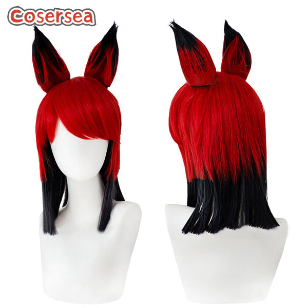 Hazbin Hotel Alastor 35cm Red Mixed Black Cosplay Wigs