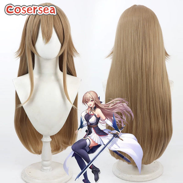 Heaven Burns Red Yuina Shirakawa 80cm Brown Cosplay Wigs
