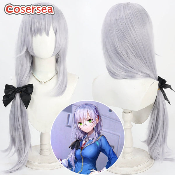 Heaven Burns Red Yuki Izumi 80cm Gray Cosplay Wigs