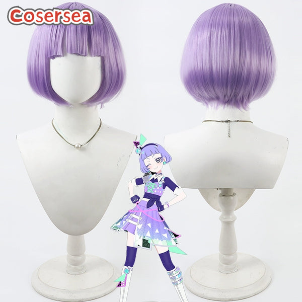 Cosersea Himitsu no AiPri Chii Mamiya 30cm Light Purple Bobo Cosplay Wigs