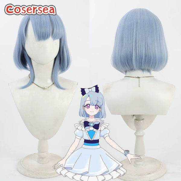 Himitsu no AiPri Elle Rokudo 30cm Blue Cosplay Wigs