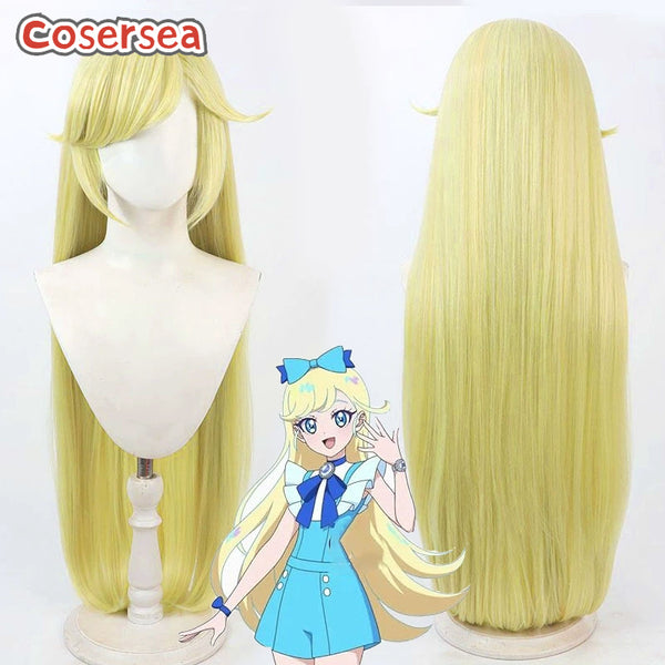 Himitsu no AiPri Tamaki Nikaido 100cm Blonde Cosplay Wigs