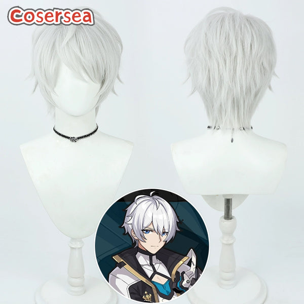 Honkai Impact 3rd Kevin Kaslana 30cm Silver White Cosplay Wigs